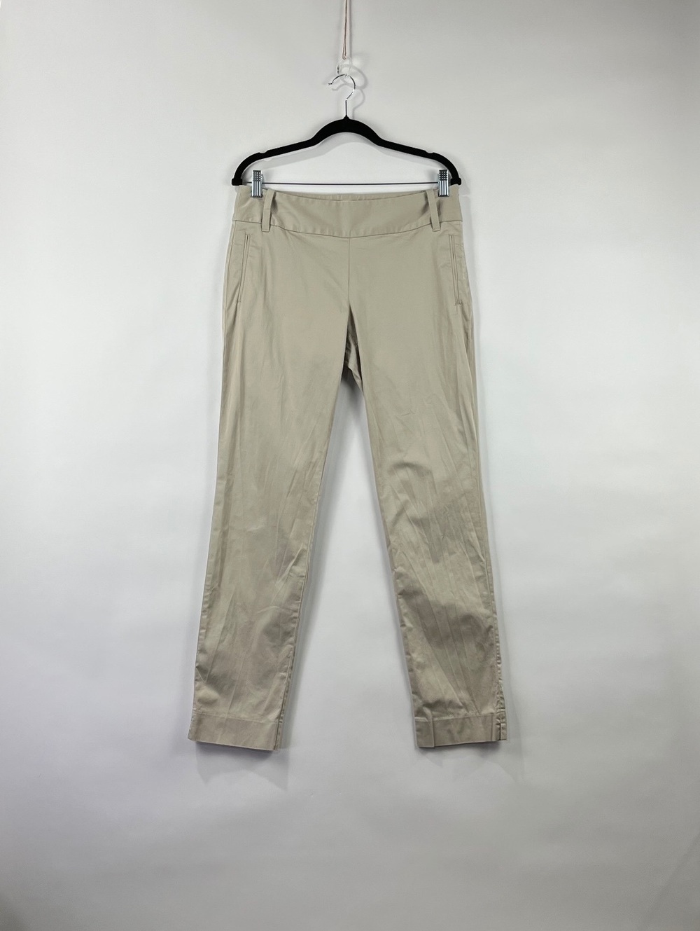 Banana Republic 95% Cotton Stretch Martin Fit Straight Leg Pants Pockets 10